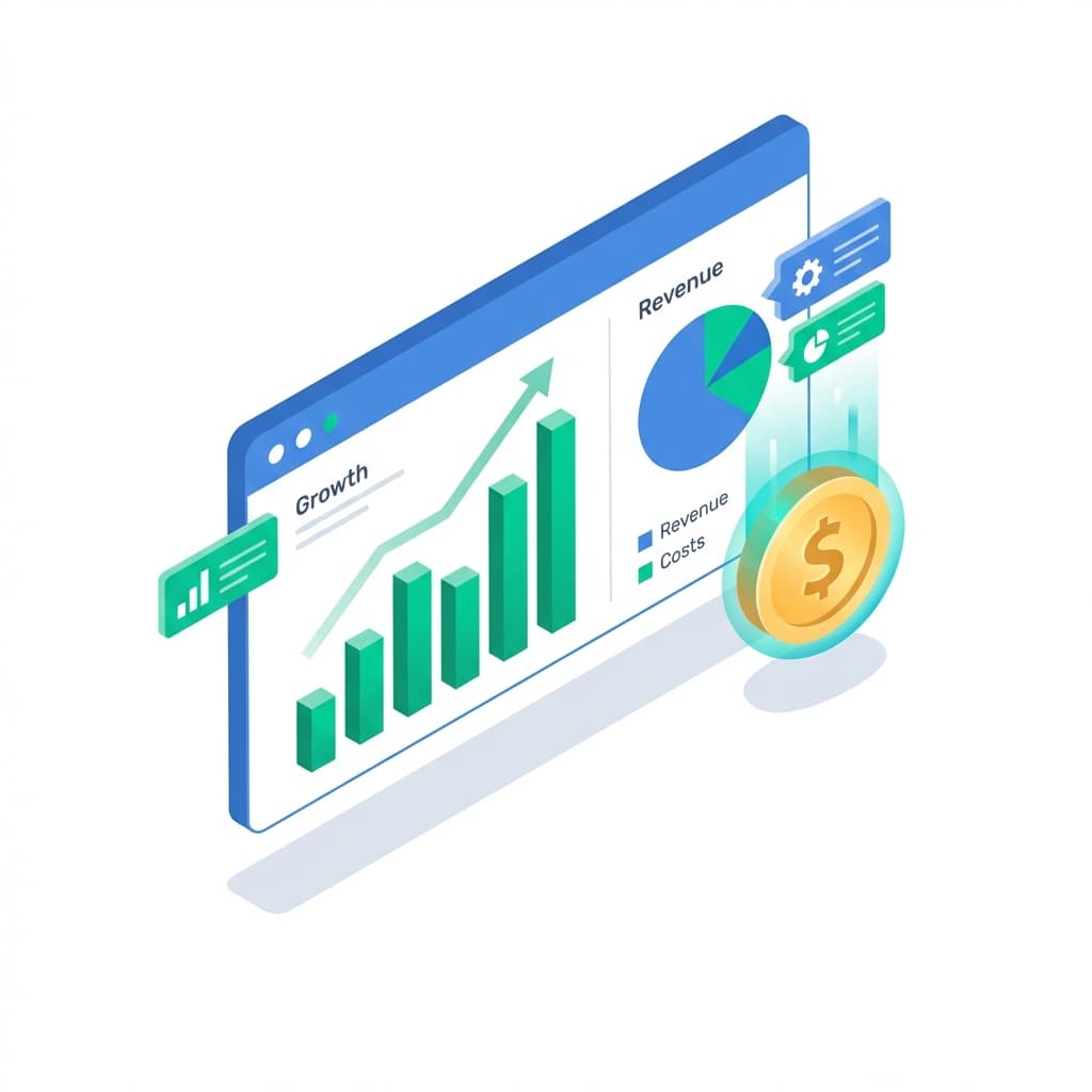 AutoGMS accounting and financial reporting dashboard for Dubai workshops