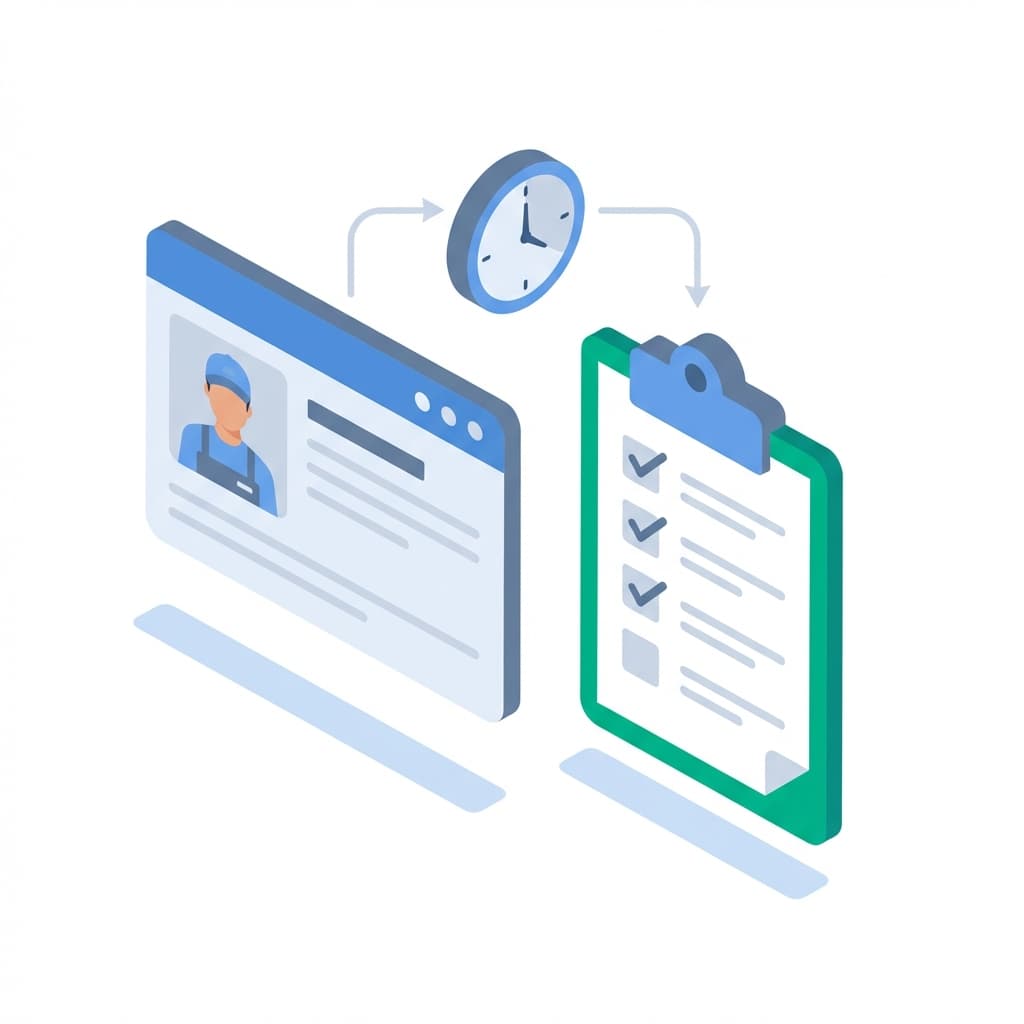Technician Scheduling feature - Manage technician workload inside your garage system.. Balanced shift planning, Technician updates in real time
