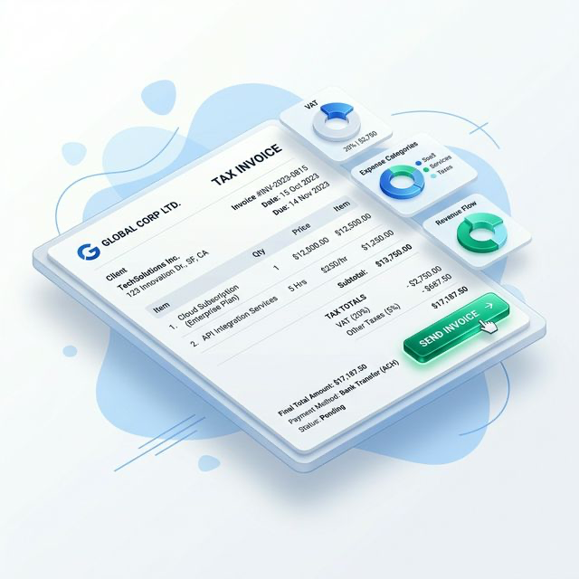 VAT-ready invoicing and tax reporting for garage workshops